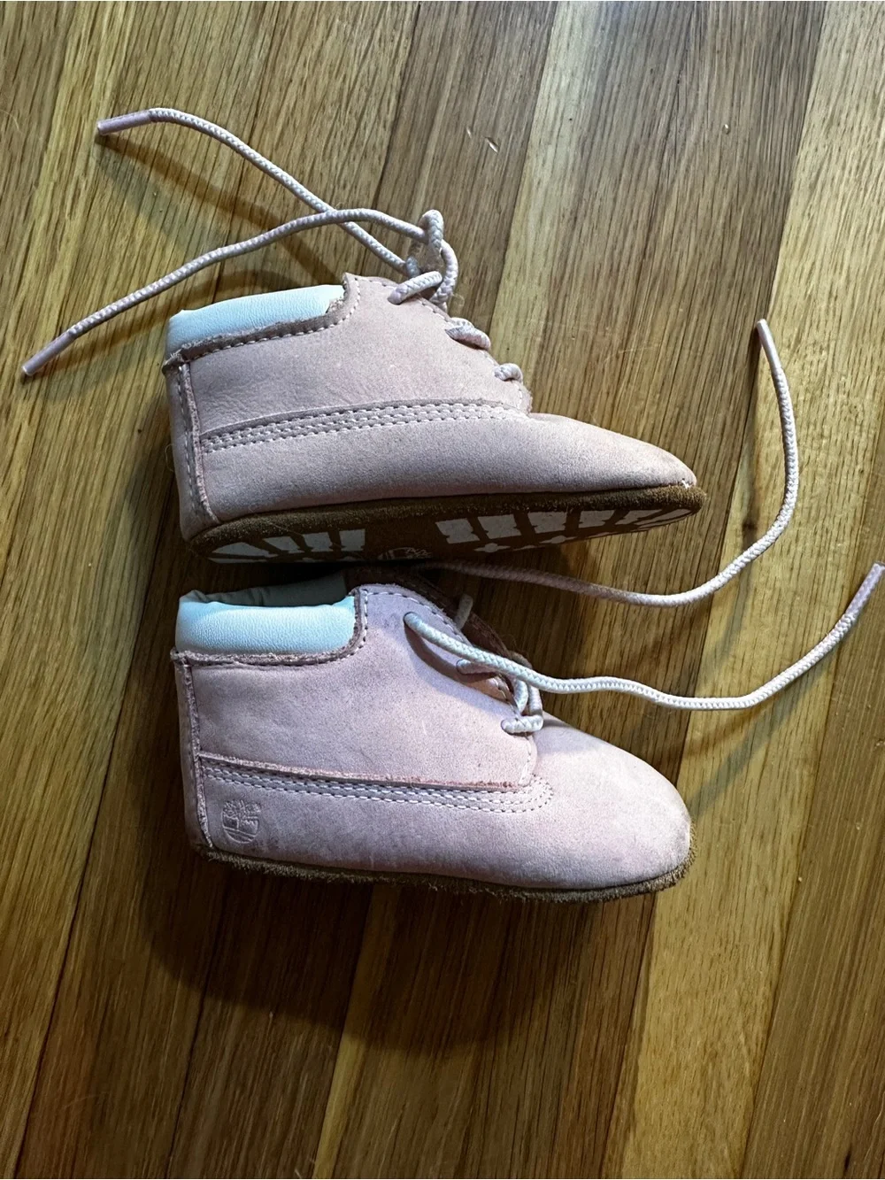 Timberland Pink Suede Baby Walker Shoes